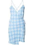 Diane Von Furstenberg - Sleeveless Side Tie Dress - Women - Cotton - 0, Blue, Cotton