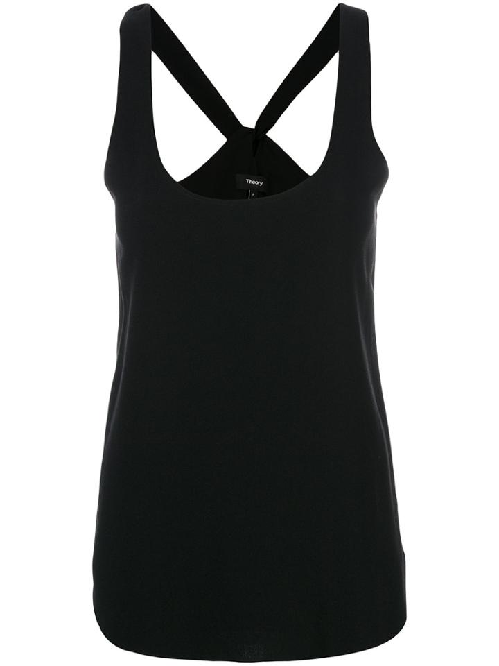 Theory Lace-up Back Tank - Black