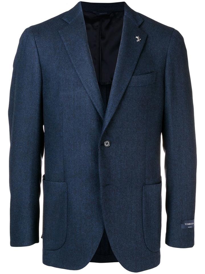 Tombolini Tailored Single-breasted Blazer - Blue