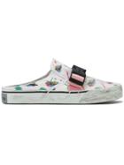 Palm Angels Distressed Skate Shoe Mules - White