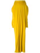 Rick Owens Long Front Miniskirt - Yellow & Orange