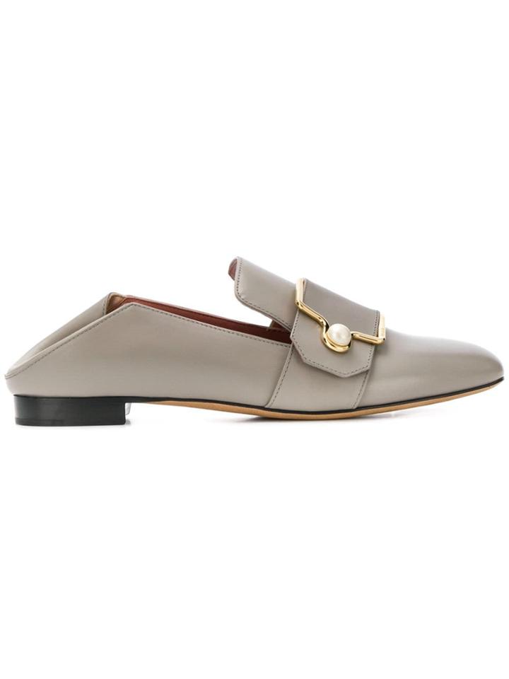Bally Round Toe Loafers - Grey