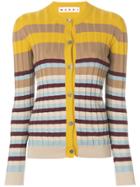 Marni Ribbed Striped Cardigan - Multicolour