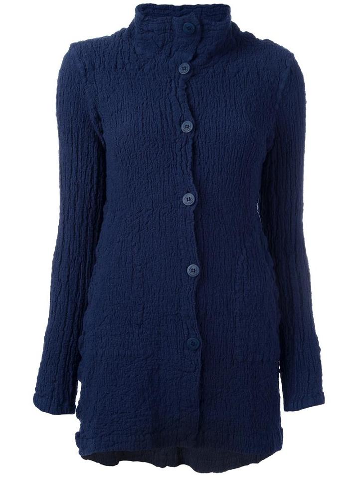 Cauliflower Cardigan, Women's, Blue, Cotton/polyurethane, Issey Miyake Cauliflower