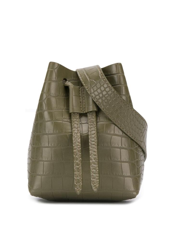 Nanushka Textured Bucket Bag - Green