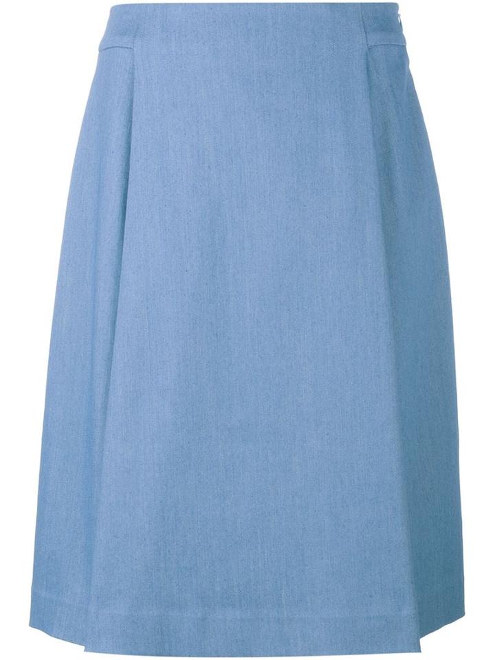 Adam Lippes A-line Denim Midi Skirt