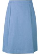 Adam Lippes A-line Denim Midi Skirt