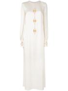 Zeus+dione Embroidered Detail Flared Dress - White