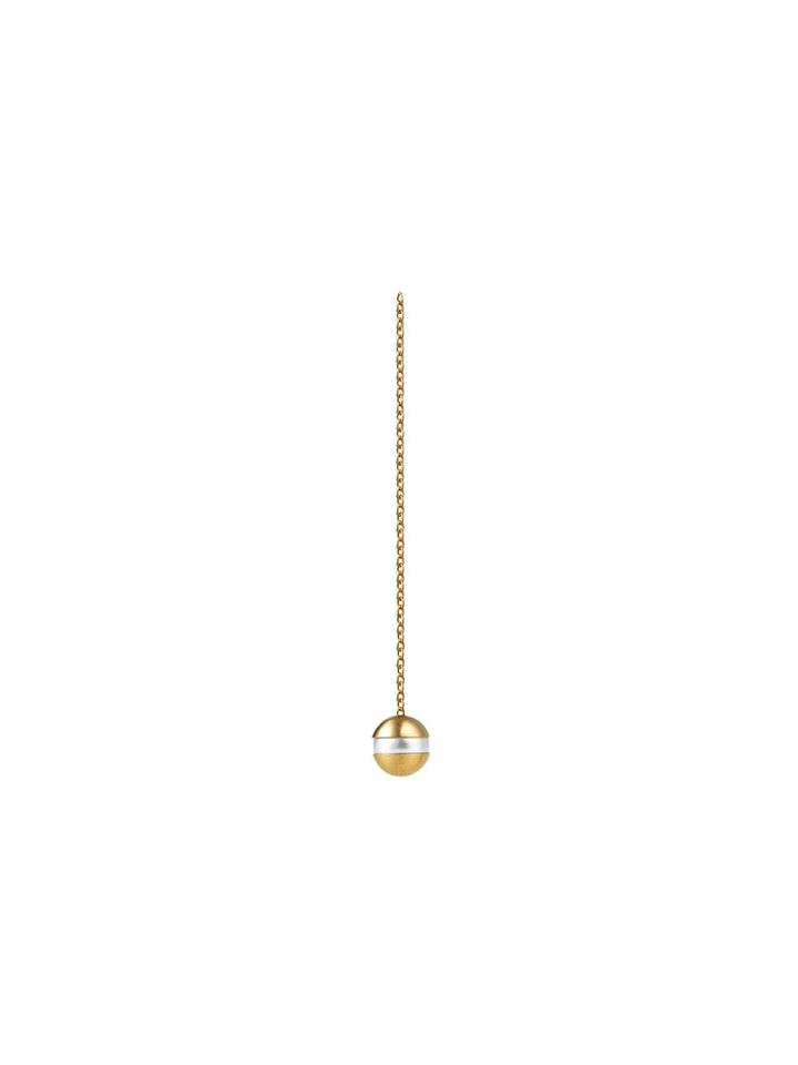 Shihara Center Pearl Chain Earring 0&deg; - Metallic