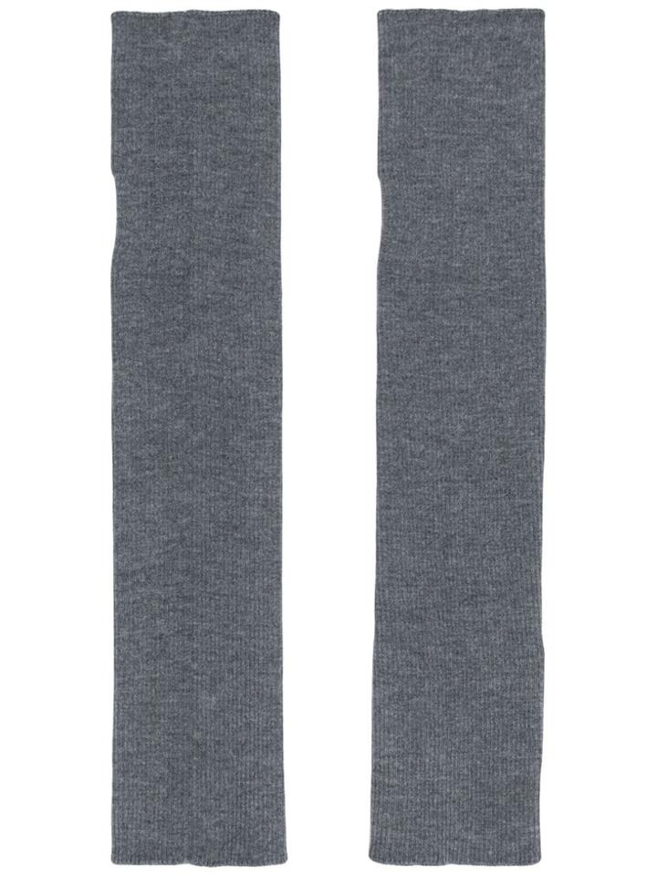 Miu Miu Long Knitted Mittens - Grey
