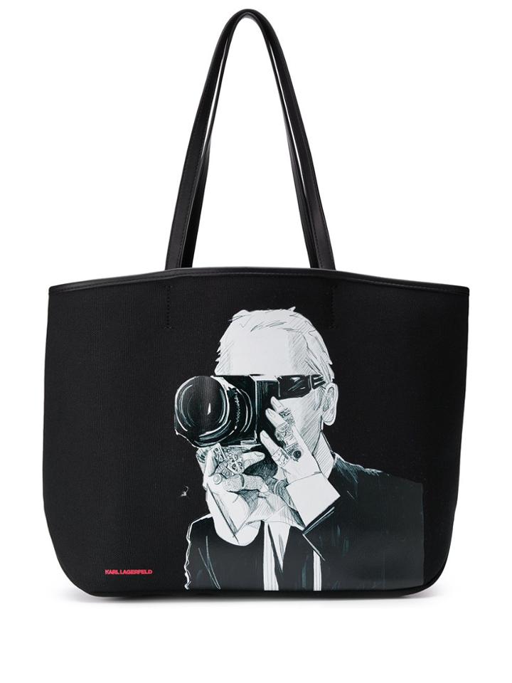 Karl Lagerfeld Karl Legend Photographer Tote Bag - Black