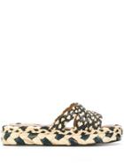 Clergerie Braided Strap Slides - Black