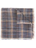 Fashion Clinic Timeless Checked Scarf, Men's, Linen/flax