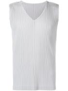 Homme Plissé Issey Miyake Ribbed Tank Top - Grey