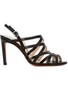 Santoni Strappy Sandals, Women's, Size: 38, Black, Leather
