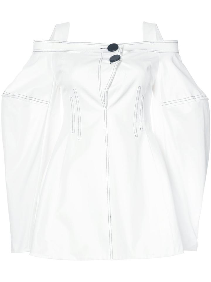 Ellery Oversized Sleeve Top - White