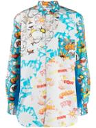 Comme Des Garçons Shirt Boom Print Shirt - Blue