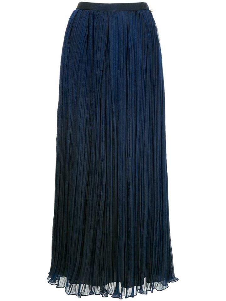 Ingie Paris Long Pleated Skirt - Blue