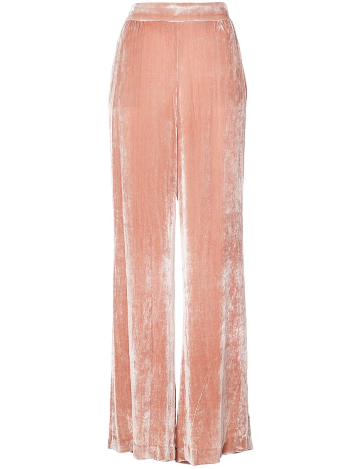 Alice+olivia Velvety Palazzo Pants - Nude & Neutrals