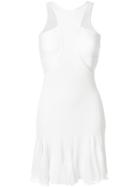 Roberto Cavalli Pleated Ribbed Dress - White