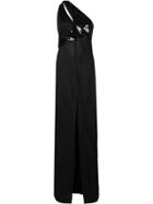 Mugler Sequinned One-shoulder Dress - Black
