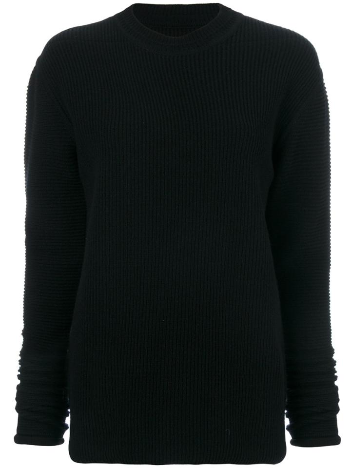 Rick Owens Ribbed Jumper - Black