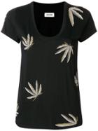 Zadig & Voltaire Beaded Leaf T-shirt - Black