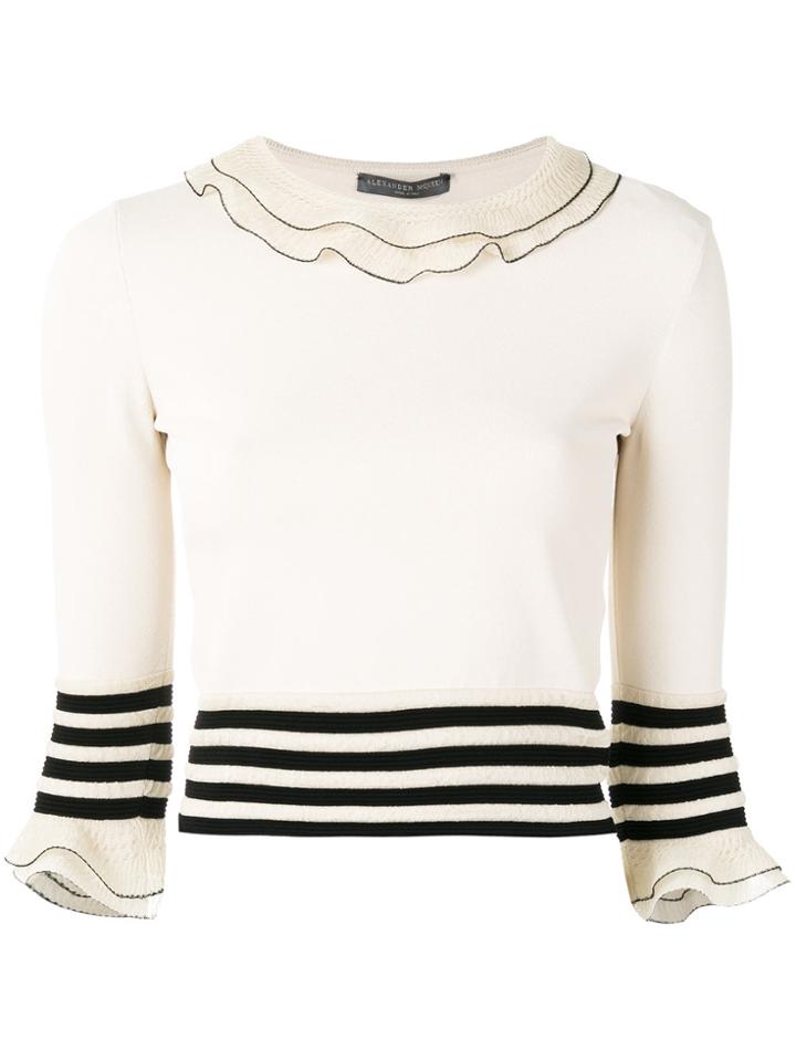 Alexander Mcqueen Ruffled Knitted Top - Nude & Neutrals
