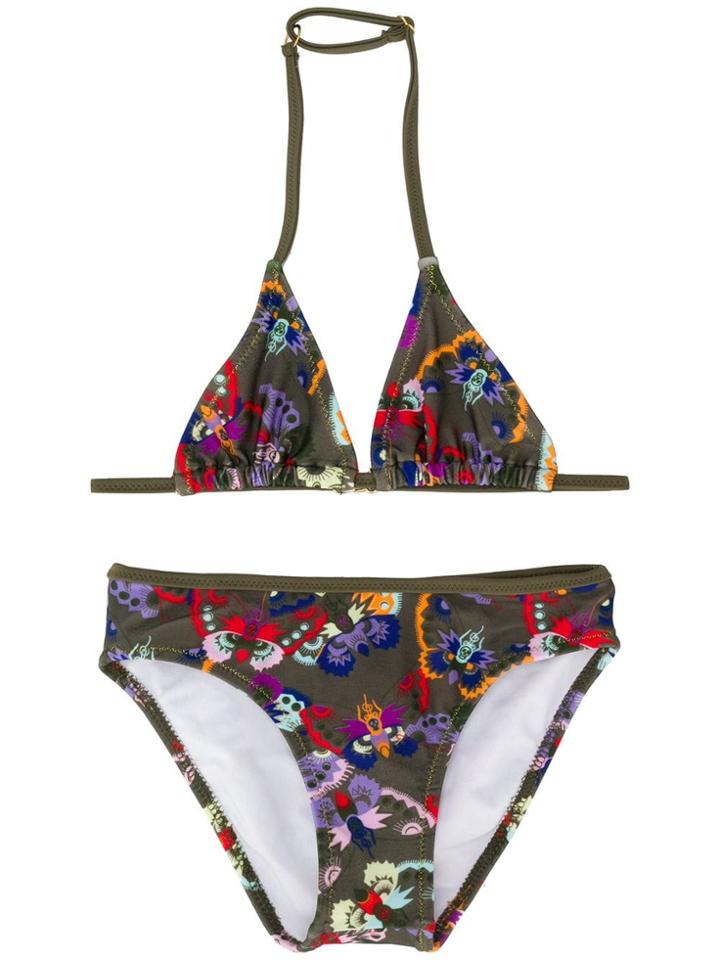 Zadig & Voltaire Kids Abstract Print Bikini - Green
