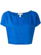 Mara Hoffman - Cropped Top - Women - Linen/flax - 6, Blue, Linen/flax
