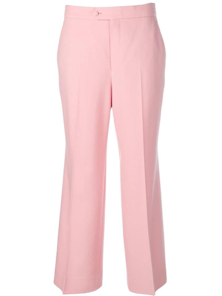Gucci Straight Cropped Trousers - Pink