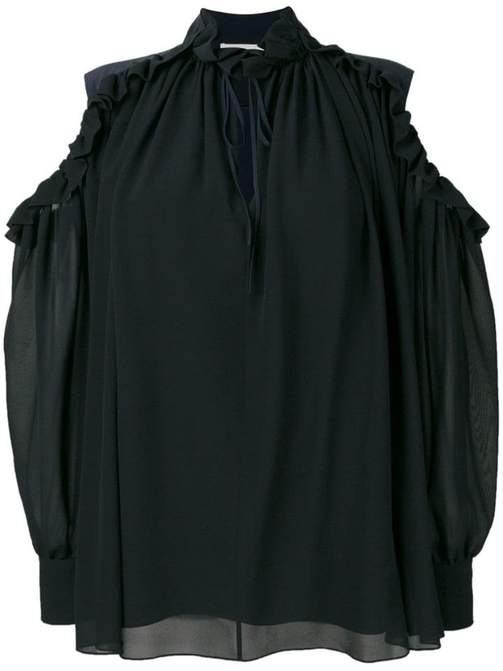 Chloé Cut-out Shoulder Blouse - Blue