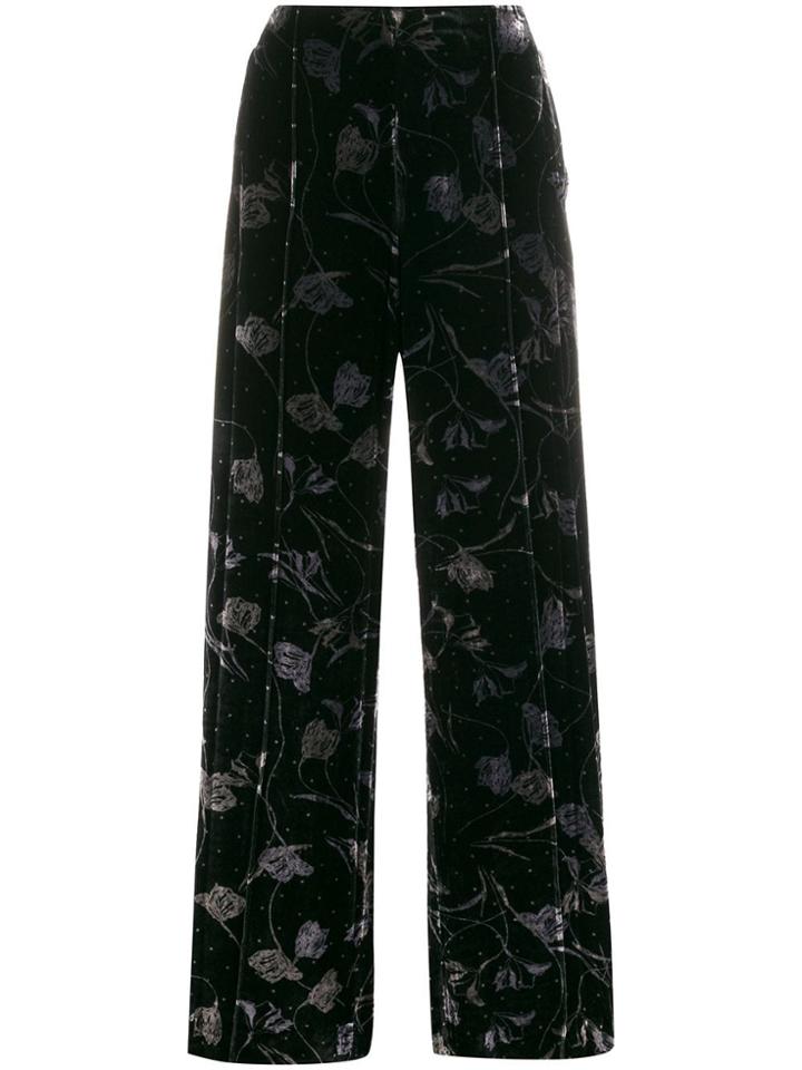 Diane Von Furstenberg Mabel Wide Leg Trousers - Black