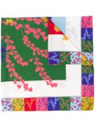 Escada Floral Print Scarf - Blue