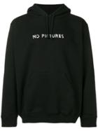 Nasaseasons No Pictures Embroidered Hoodie - Black