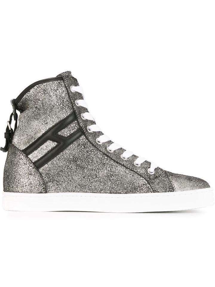 Hogan Metallic Hi-top Sneakers