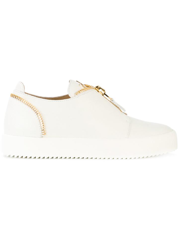Giuseppe Zanotti Design Zip Detail Slip-on Sneakers - White