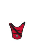 Msgm Logo Patch Crossbody Bag - Red