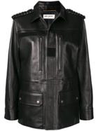 Saint Laurent Long Leather Jacket - Black