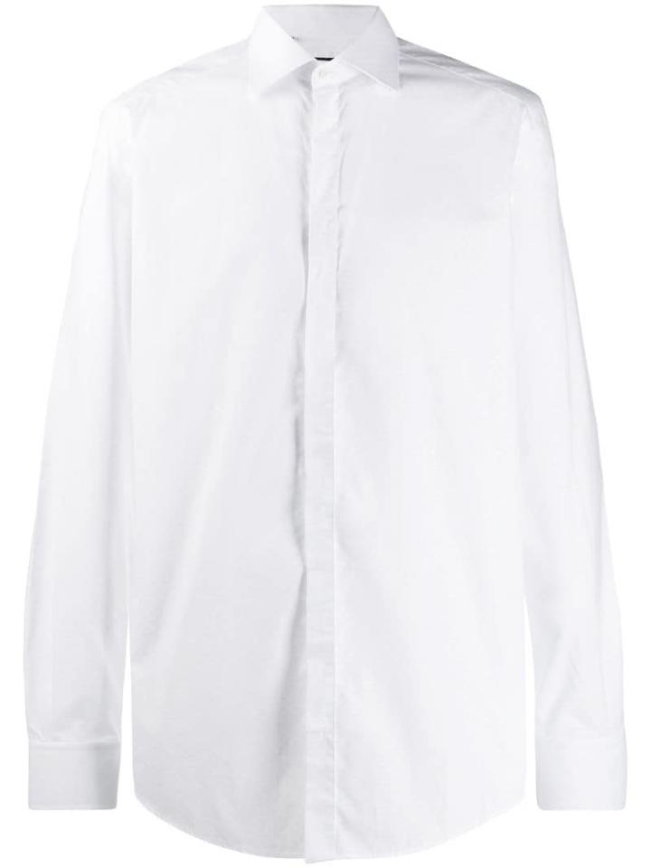 Dolce & Gabbana Long-sleeved Dotted Shirt - White