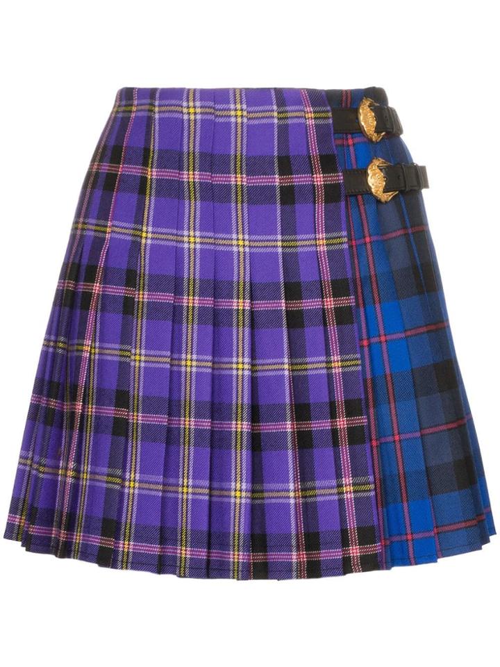 Versace Bi-colour Wool Kilt - Blue
