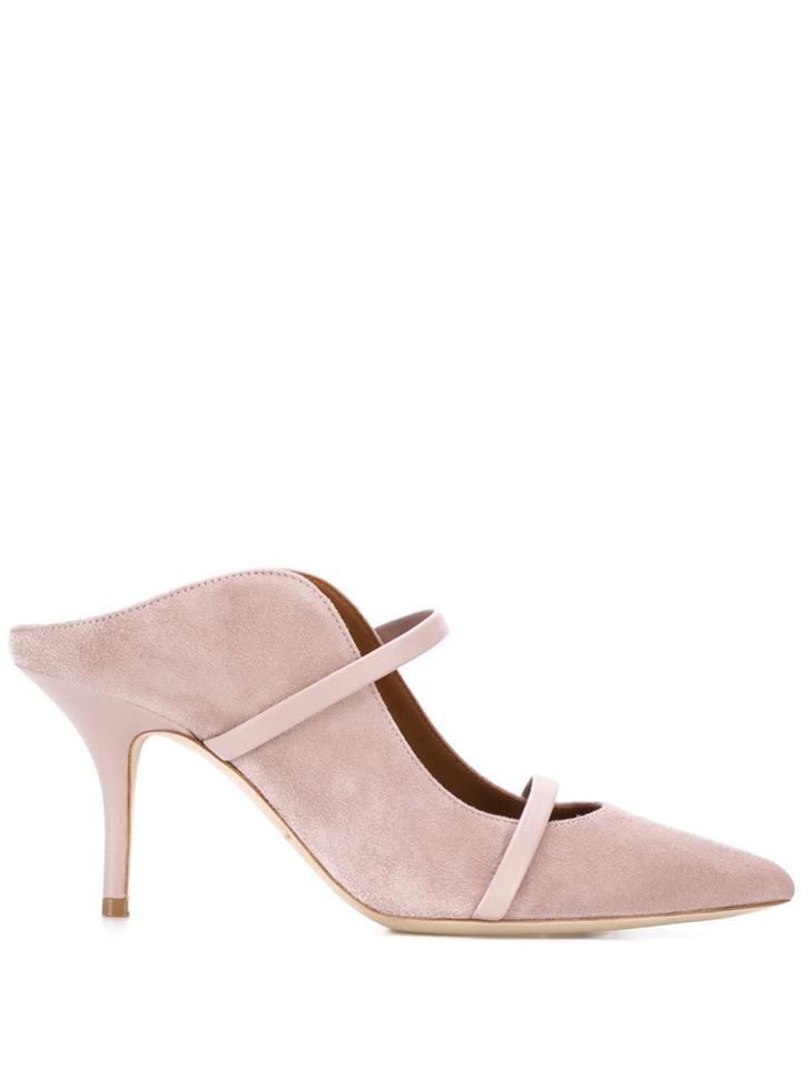 Malone Souliers Pointed Mid-heel Mules - Pink