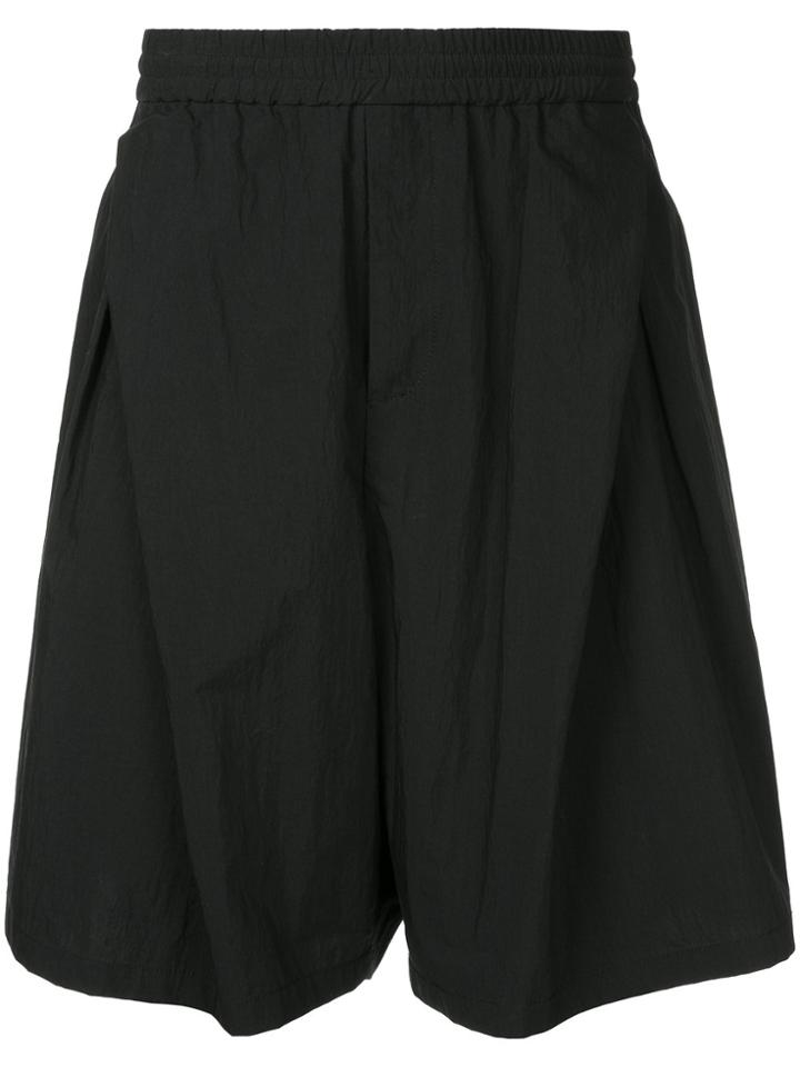 Yoshiokubo Desert Tuck Shorts - Black