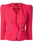 Elisabetta Franchi Cropped Double-breasted Blazer - Pink