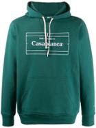 Casablanca Embroidered Logo Hoodie - Green