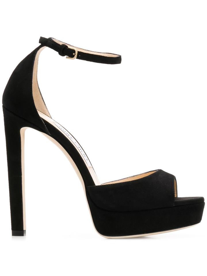 Jimmy Choo Pattie 130 Sandals - Black