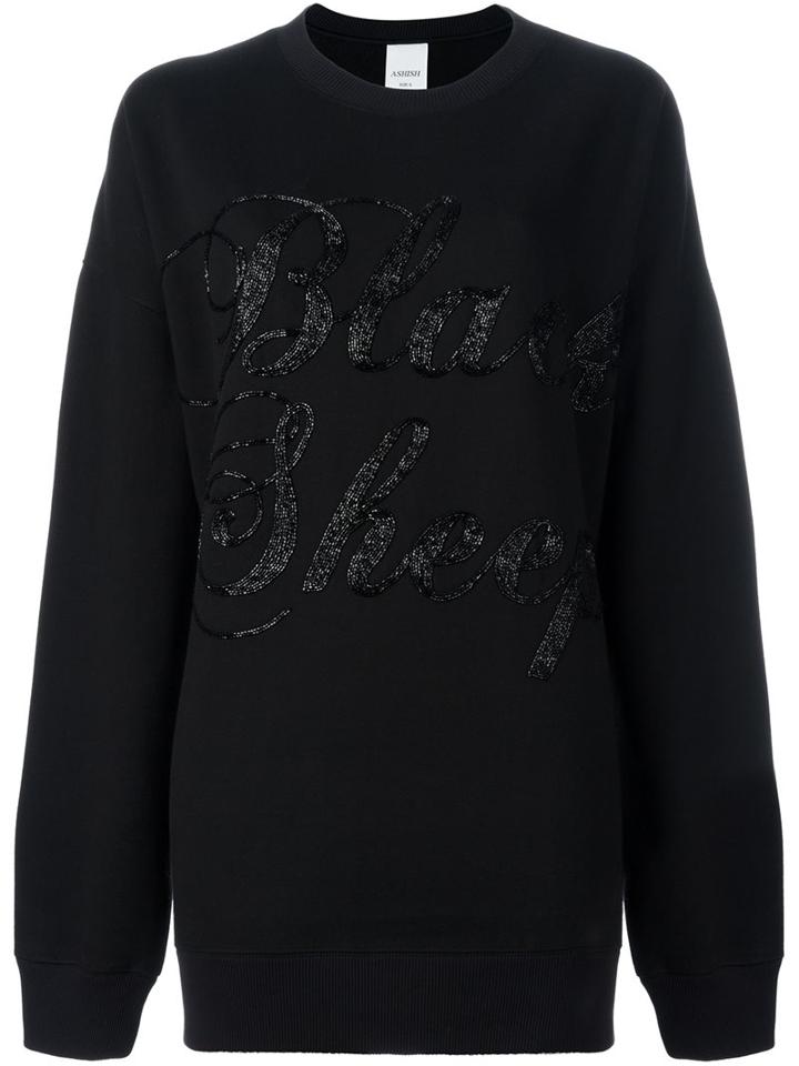 Ashish 'black Sheep' Sweatshirt, Women's, Size: Small, Black, Cotton/polyester