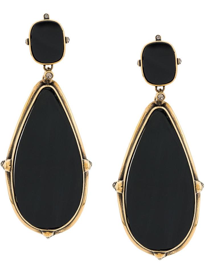 Alexander Mcqueen Teardrop Earring - Black