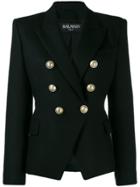 Balmain Double-breasted Structured Blazer - Black