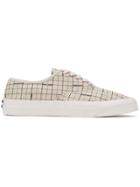Maison Kitsuné Laced Canvas Sneakers - Neutrals